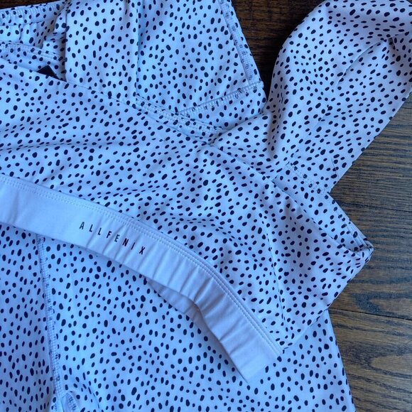 All Fenix Black & White spotted high ride leggings size L  & bra size  M - Picture 5 of 16